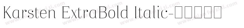 Karsten ExtraBold Italic字体转换